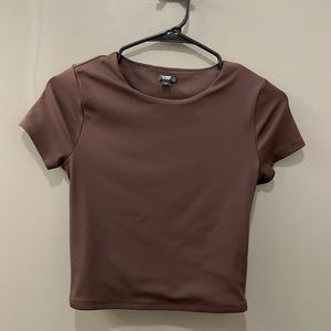 Express Tops | Express Body Contour 90s Crop Top | Color: Brown | Size: XS